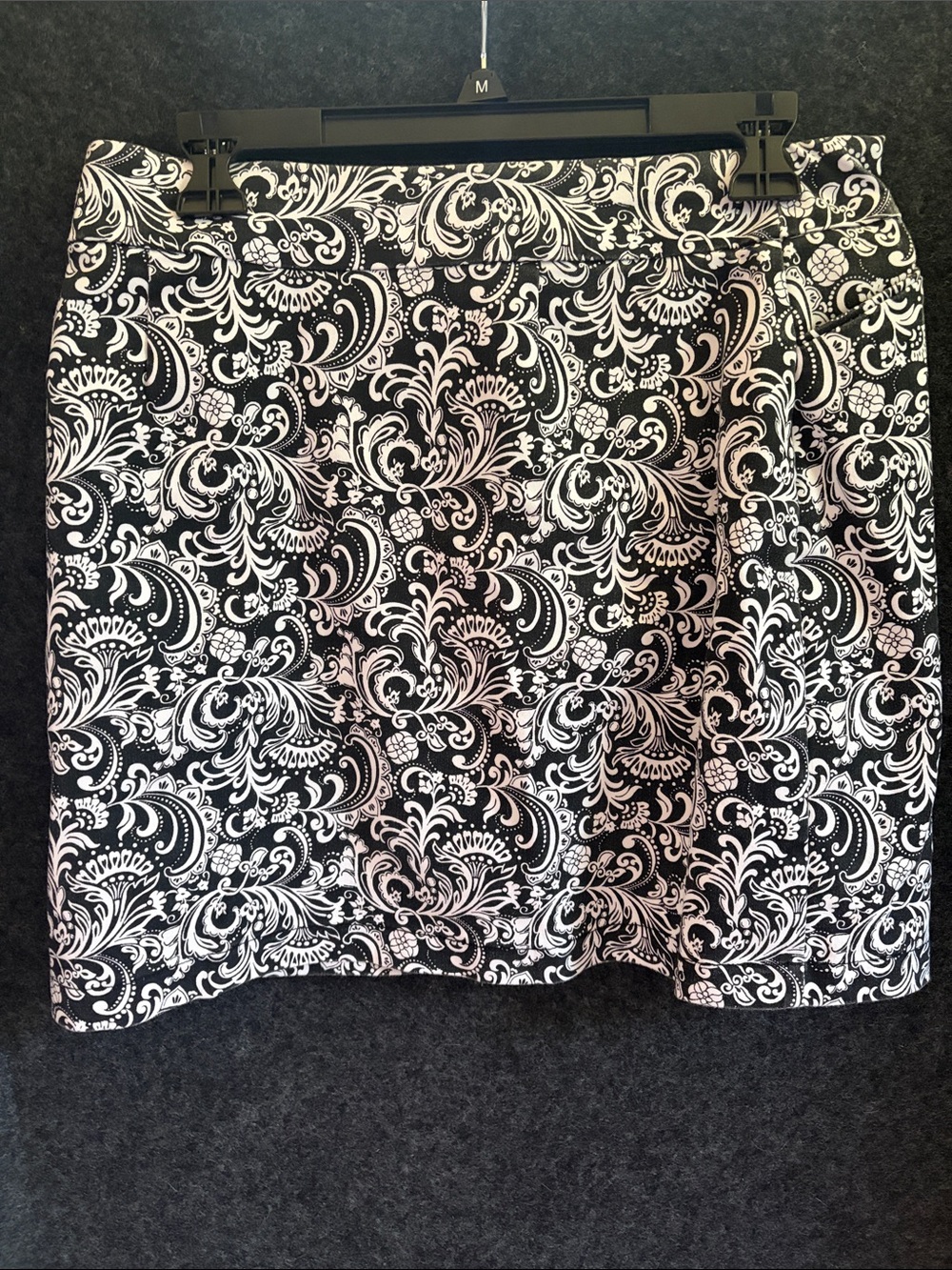 Croft & Barrow Classic Black & White Printed A-Line Skort